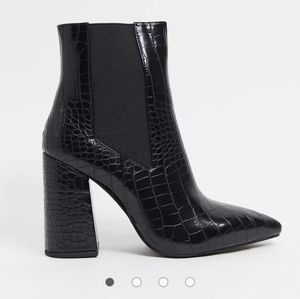 ASOS Simmi Pattent Leather Croc Booties